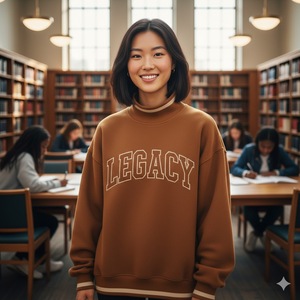 Biểu Tượng Tùy Chỉnh Bán Buôn Chất Lượng Cao Của Phụ Nữ Sorority Mặc Cộng Với Kích Thước Hy Lạp Chữ Áo Thun Mock Cổ Mùa Đông Lông Cừu Áo - Product Image 1