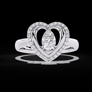 Bijoux de fiançailles pour femmes en or jaune 14 carats avec diamant cultivé en laboratoire forme de poire Halo Design bague élégante faite à la main cadeau parfait - Product Image 3