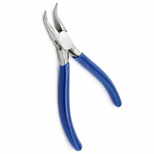 Alicates de Punta Curva de 5 Pulgadas, Acero Inoxidable, Herramienta para Hacer Joyas, Alicates de Punta Angulada de Precisión de 127 mm - Product Image 1