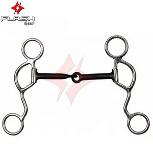 Caballo hecho a medida 5 SS doble articulado boca de rodillo media mejilla broca de conducción Premium alemán plata caballo broca calzones - Product Image 2