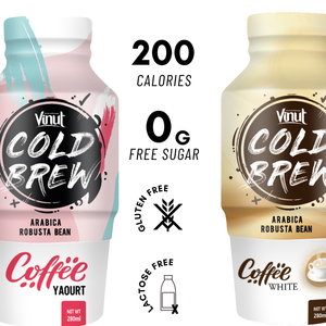 280ml VINUT Bouteille ODM Cold Brew Blanc Café Boisson Fabricants Ingrédients Naturels Sains Grain De Café - Product Image 2