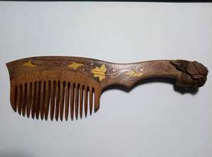 Peine de pelo con mango de madera hecho a mano de arce para uso en Salón de la India, peine de madera al por mayor para uso comercial en venta en - Product Image 2