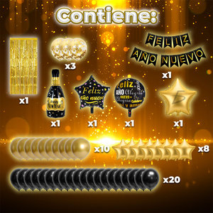 Elegante Set di Palloncini per Festa di Capodanno, Celebra con Stile con Accessori Decorativi - Product Image 2
