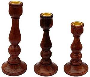 Bougeoirs et lanternes pour Noël et autres occasions en bois fabriqués en Inde - Product Image 5