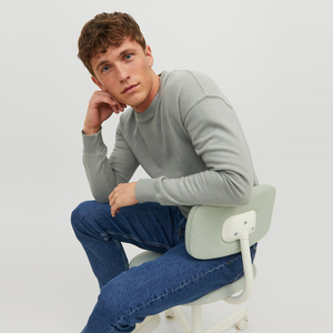 Haut d'automne et d'hiver unisexe personnalisé 100% coton tissu surdimensionné sweats à col rond pull Streetwear Gym Wear brodé - Product Image 1