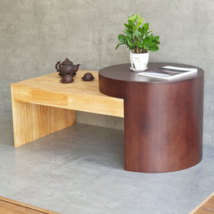 Modern 110x60x50cm Living Room <b>Sofa</b> <b>Table</b> with Movable Feature Combination Design Rubber Wood Material-TT68250 - Product Image 2
