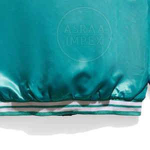 Meilleure qualité du fabricant pakistanais conception personnalisée vestes en satin pour hommes Style Letterman tissu matériel pas cher prix brut direct - Product Image 6