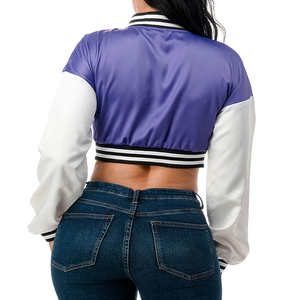 Chaqueta Universitaria de Satén Regular para Mujer, Fácil de Usar, Teñida, Transpirable, Precio al por Mayor, Venta en Línea - Product Image 2