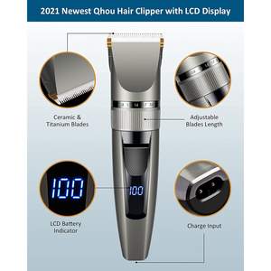 Kit de coupe de cheveux électrique sans fil rechargeable professionnel, lame en acier inoxydable, ensemble de tondeuses à cheveux, cape de coiffure, prise américaine - Product Image 4