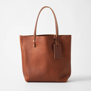 Sac fourre-tout en cuir véritable classique personnalisé OEM sac fourre-tout en cuir épaule mode décontractée pour filles - Product Image 1