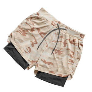 <b>Mens</b> <b>Camo</b> Sublimation BJJ MMA <b>Shorts</b> No Gi Double Layer Grappling Training Fight Wear Durable Lightweight Custom OEM Wholesale - Product Image 2