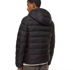 Veste matelassée d'hiver personnalisée pour hommes de grande taille Veste matelassée en coton avec logo gaufré au tarif de gros - Product Image 3