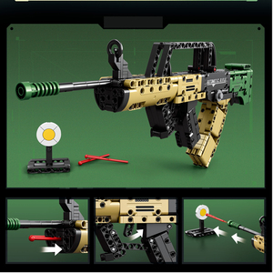 Assembler des pistolets jouets Juguetes Boy Kid Jeu de tir Armes à <span class=keywords><strong>feu</strong></span> Pistolet de chasse Armes de tireur d'élite Fusil de chasse réaliste Ensemble de blocs de construction - Product Image 2