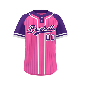 Jersey de béisbol a rayas Unisex de alta calidad, uniforme deportivo transpirable estampado cosido personalizado para hombres, mujeres y niños en softbol - Product Image 1