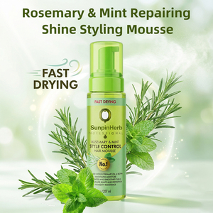 Mousse coiffante à la menthe et au romarin, séchage rapide, pour la définition des boucles, le contrôle des frisottis et la tenue. - Product Image 6