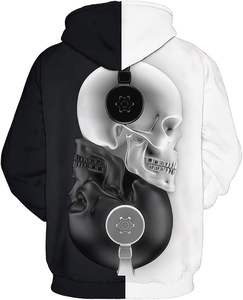 Sweat à capuche surdimensionné en coton mélangé unisexe de haute qualité personnalisable pour les sweats à capuche unisexes à imprimé bouffant pour l'hiver - Product Image 3