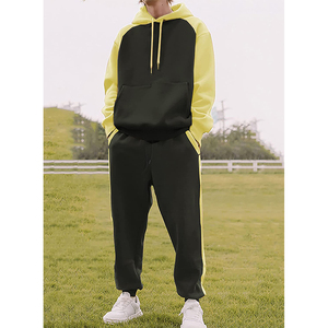 ขายส่งโลโก้ที่กําหนดเองผ้าฝ้าย 85% 15% โพลีเอสเตอร์Hoodiesผู้ชายวอร์มติดตามเหงื่อสูท 2 ชิ้นJoggerชุดสําหรับชาย - Product Image 3