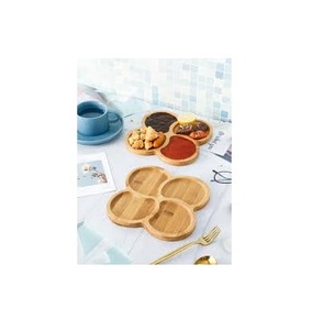 Plateau et bol en bois en forme de feuille et plateau en bois de grande taille pour le service de fruits secs et la taille et la vente personnalisées - Product Image 6