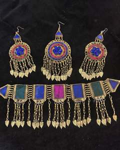 Conjunto de Joyería Afgana de Acero Inoxidable Colorido y Moderno, Acabado Étnico Hecho a Mano para Fiestas, Bodas y Ceremonias - Product Image 2