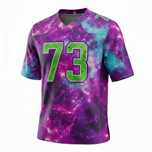 เสื้ออเมริกันฟุตบอลแขนสั้นแบบสั่งทำพิเศษ ผ้าโพลีเอสเตอร์ 100% ระบายอากาศได้ดี ป้องกันแบคทีเรีย ไซส์ใหญ่ โลโก้ด้านหน้า สำหรับทีม - Product Image 4