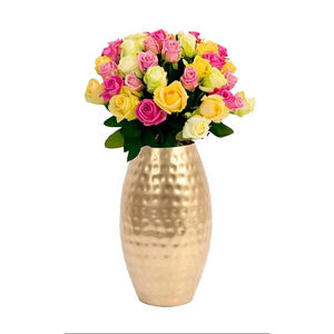 Florero de Metal de hierro decorativo para el hogar de diseño estándar, florero martillado a mano, pieza central Floral para decoración de esquinas - Product Image 2