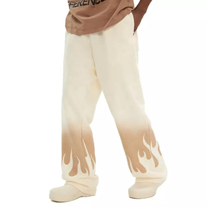 2024 Top Trending High Quality Casual <b>Flared</b> Track Pants Patchwork Elastic Waistband <b>Mens</b> Stacked Flare Sweatpants for <b>Men</b> - Product Image 6