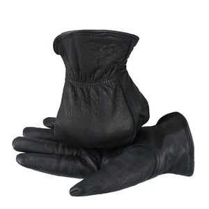 Guantes de trabajo de cuero para jardín doméstico, protección resistente al agua, forro polar, piel de vaca, unisex - Product Image 4