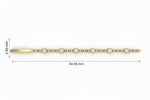 Pulsera de oro de 14 quilates y diamantes naturales The Serene Star para mujer - Product Image 2