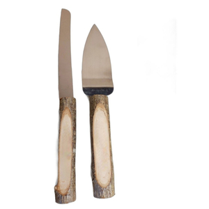 Ensemble couteau et serveur à gâteau de mariage avec manche en bois au design personnalisé pour les fêtes, les anniversaires, les mariages et les restaurants - Product Image 5