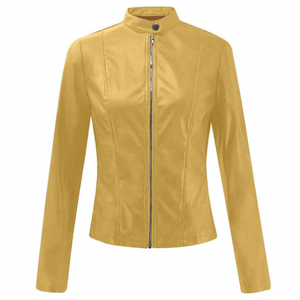 <b>Motocross</b> Racer Jacket Breathable Outwear Woman Varsity Jacket Women's Faux Leather Woman Leather Racer Jacket Streetwear Look - Product Image 5