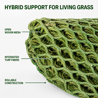 Gazon hybride Turfnest pour terrains de football professionnels, renforcement en maille pour gazon naturel, rouleau vert personnalisé jusqu'à 4 m de largeur