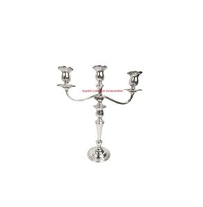 Bougeoir de Noël de candélabre d'argenterie élégante de qualité supérieure avec support pour la décoration de Noël de table à la maison - Product Image 1