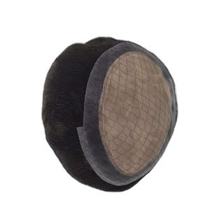 Perruque toupet en cheveux humains 100% soie Pro Remy Virgin Raw Taz Indian Hair - Product Image 1