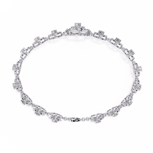 Fabulosa Pulsera de Diamantes Cultivados en Laboratorio de Oro de 18k, Elegantes Brazaletes de Diamantes - Product Image 5