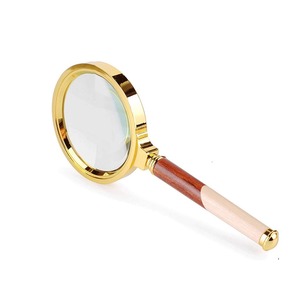 Mini taille loupe en laiton poignée en bois naturel miroir et polonais nautique classique - Product Image 3