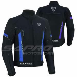 Veste de moto en textile Cordura imperméable de haute qualité pour hommes, meilleures combinaisons de moto de course de couleur noire - Product Image 4