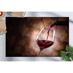 Pouring Wine Into a Glass Printed <b>Rug</b> - Modern Indoor Area <b>Rug</b>,<b>Chenille</b> <b>Rug</b> - Product Image 3
