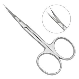 Tijeras de pedicura y manicura de acero inoxidable al por mayor, con logotipo personalizado, punta afilada curva para uñas, rectas, para diestros - Product Image 6