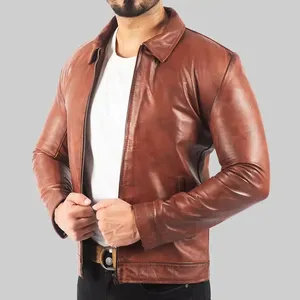 Chaqueta Bomber de Cuero Auténtico - Product Image 2