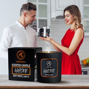 Vela Aromática Aromatika con Aroma a Whisky de Soya en Frasco de Vidrio, Serie Moderna para Hombre, Vela de Aromaterapia Premium, Regalo de Lujo - Product Image 4