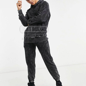 Survêtements de lavage à l'acide de haute qualité survêtements de lavage à l'acide de coton Polyester bas quantité minimale de commande haut à la mode pour hommes - Product Image 2