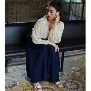 Elegant XS Size Linen A-Line <b>Skirt</b> Casual Style Pockets Rayon Woven Natural Waistline Breathable Eco-Friendly Plaid Midi Latest - Product Image 2