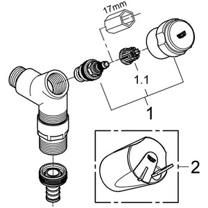 Válvula de Conexión Cromada Grohe de 1/2 Pulgada 41015 - Product Image 5