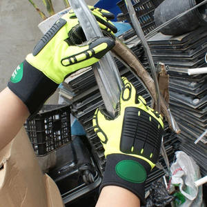 Guantes de Soldadura de Cuero Sintético de Alta Calidad, Guantes Mecánicos de Tela de Aramida, Protección para Manos Resistente a Cortes Nivel 5 e Impactos - Product Image 6