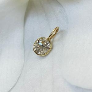 Zircon Oval Colorless Stone Stainless Steel Rose <b>Gold</b> Plated Romantic Charm Unisex Fashion Jewelry 9 mm Single Stone Pendant - Product Image 2