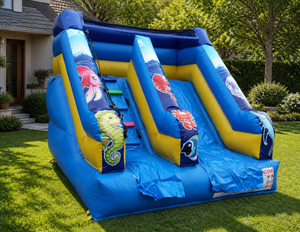 Toboggan gonflable 3x3x3m - Toboggan gonflable professionnel en PVC pour aire de jeux intérieure et extérieure et événements pour enfants - CONFORMITÉ UE - Product Image 1