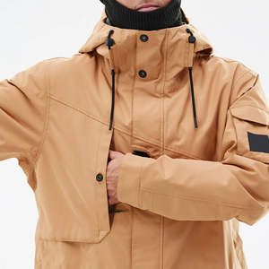 Chaquetas de esquí de invierno de ajuste personalizado con capucha y cremallera térmica a prueba de viento tela impermeable Impresión de logotipo marca de etiqueta privada OEM nieve - Product Image 2