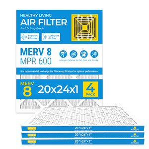 แผ่นกรองอากาศ SUIXINEYI MERV8 สำหรับเครื่องปรับอากาศ HVAC และเตาอบ ขนาด 20x24x1 นิ้ว รูปทรงสี่เหลี่ยมจัตุรัสแบบจีบ - Product Image 3