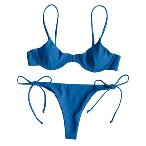 Vente en gros de maillots de bain personnalisés de haute qualité sexy pour femmes maillots de bain brésiliens reggae avec feuilles de couleur bikini maillots de bain imprimés par transfert de chaleur - Product Image 1
