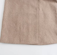 Manteau long en laine mélangée pour femmes grandes tailles, double boutonnage, col cranté, manches trois quarts, couleur unie, manteaux classiques